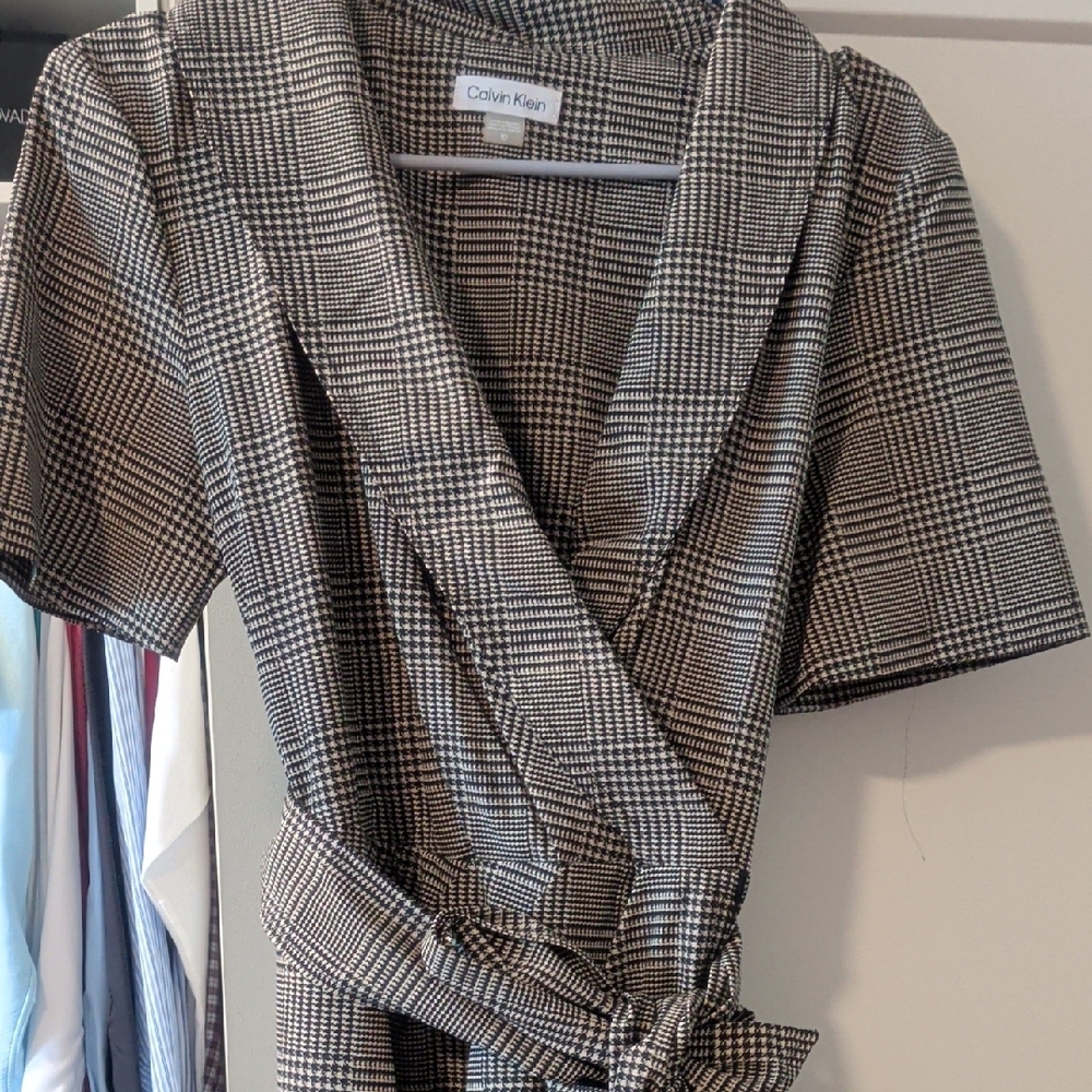 Calvin Klein Black and White Checkered Dress - Picture 4 of 6